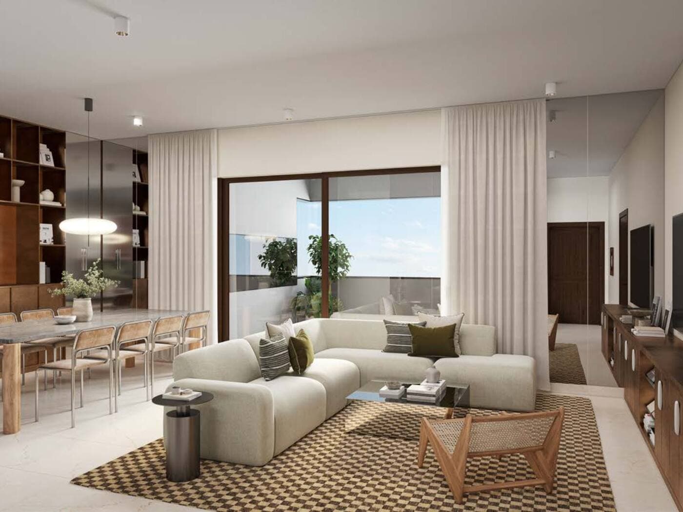 Assetz Codename Sublime 3 BHK living and dining room interior by Assetz Property Group located off Hoskote, East Bengaluru
